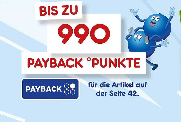 BIS ZU 990 PAYBACK PUNKTE für die Artikel auf der Seite 42.