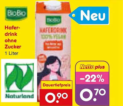 Bobo Haferdrink ohne Zucker 1 Liter
