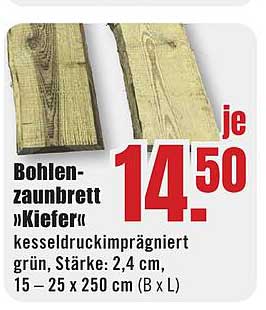 Bohlen-zaunbrett »Kiefer«