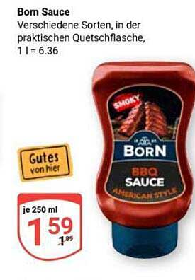 Born Sauce Verschiedene Sorten, in der praktischen Quetschflasche, 1 l = 6.36