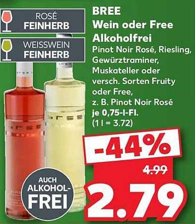 BREE Wein oder Free Alkoholfrei