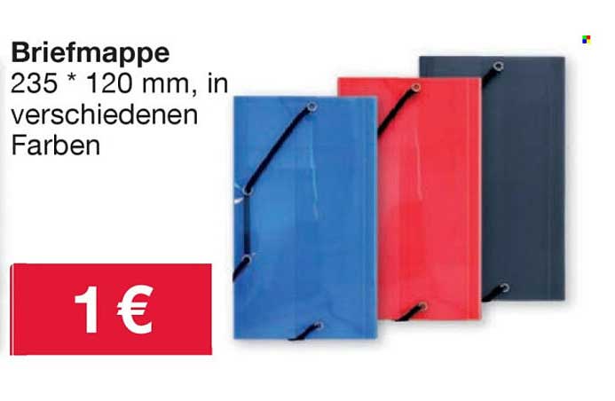 Briefmappe 235 * 120 mm, in verschiedenen Farben