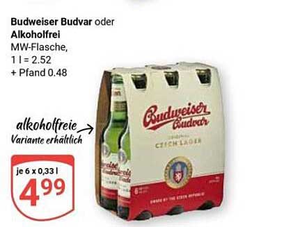 Budweiser Budvar oder Alkoholfrei