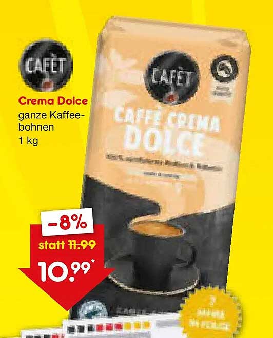 CAFÉT Crema Dolce ganze Kaffee-bohnen 1 kg