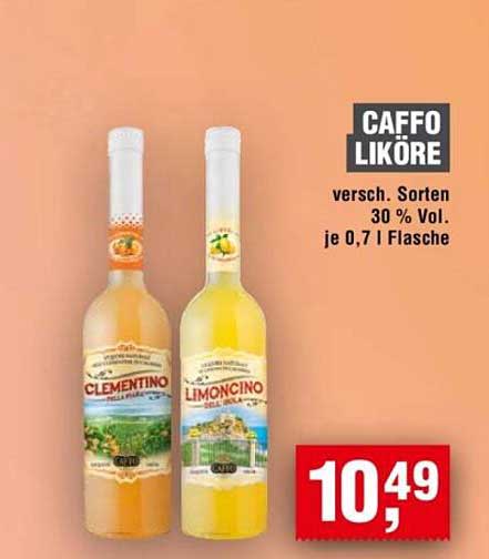 CAFFO LIKÖRE versch. Sorten 30 % Vol. je 0,7 l Flasche