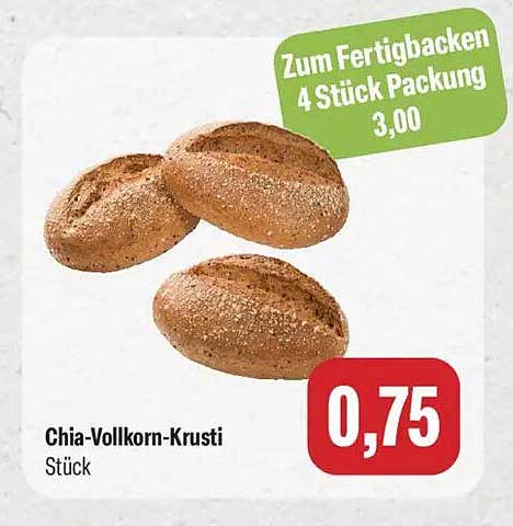 Chia-Vollkorn-Krusti Stück