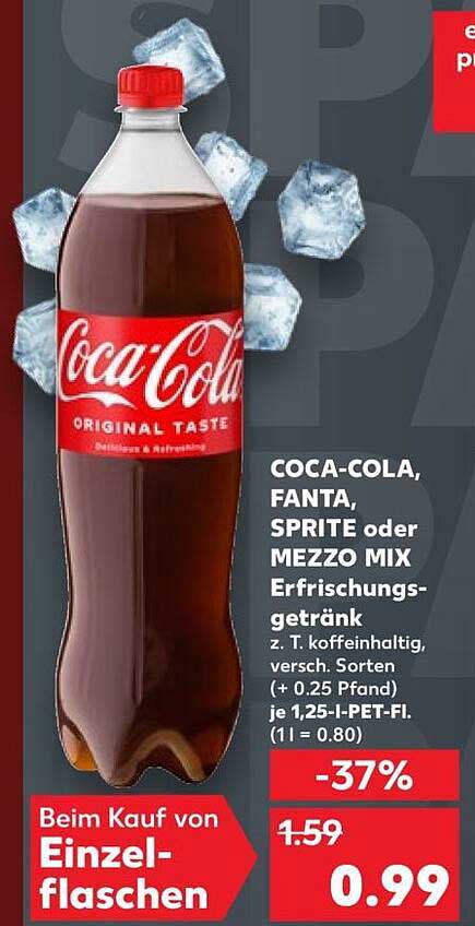 COCA-COLA, FANTA, SPRITE oder MEZZO MIX Erfrischungsgetränk