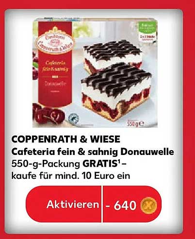 COPPENRATH & WIESE Cafeteria fein & sahnig Donauwelle 550-g-Packung GRATIS¹ – kaufe für mind. 10 Euro ein