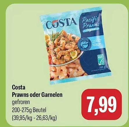 Costa Prawns oder Garnelen