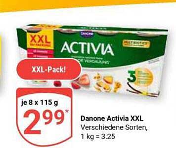 Danone Activia XXL Verschiedene Sorten, 1 kg = 3.25