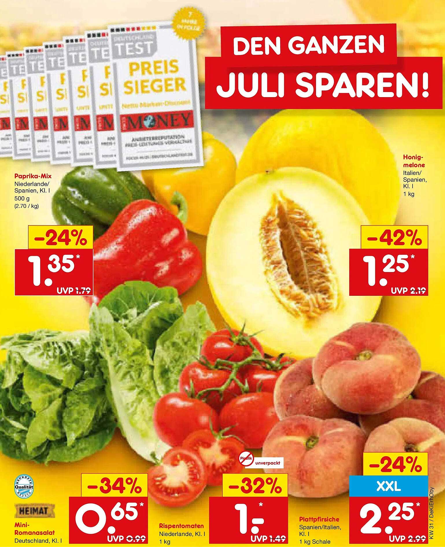 DEN GANZEN JULI SPAREN!