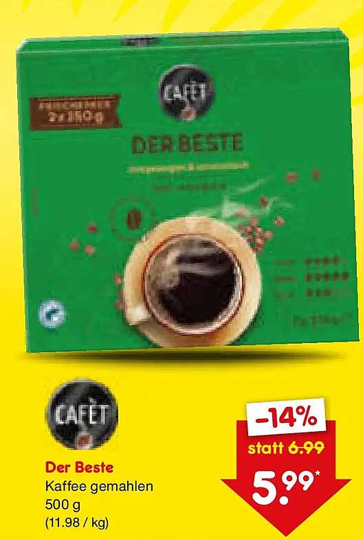 Der Beste Kaffee gemahlen 500 g
