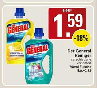 Der General Reiniger verschiedene Varianten 750ml Flasche 1Ltr.=2.12