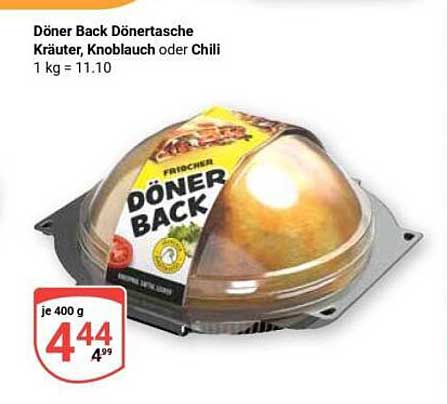 Döner Back Dönertasche Kräuter, Knoblauch oder Chili