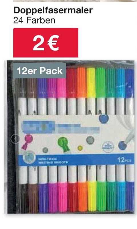 Doppelfasermaler 24 Farben