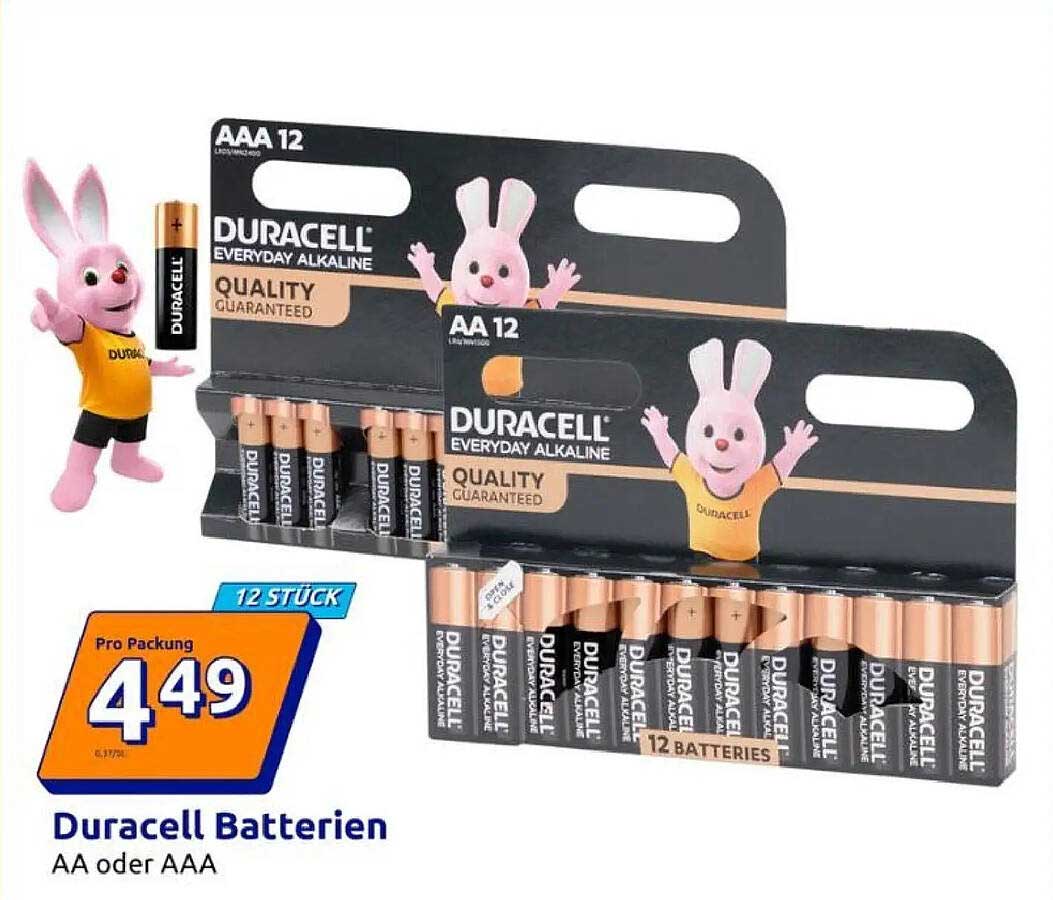 Duracell Batterien AA oder AAA