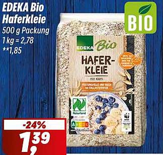EDEKA Bio Haferkleie 500 g Packung