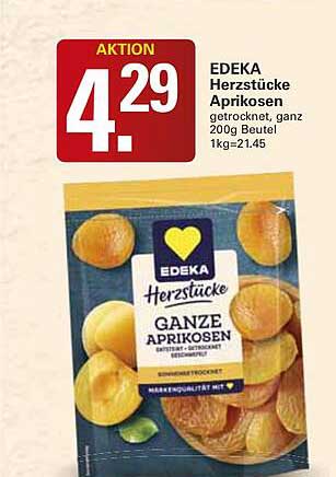 EDEKA Herzstücke Aprikosen getrocknet, ganz 200g Beutel