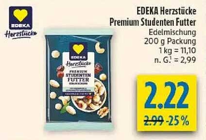 EDEKA Herzstücke Premium Studenten Futter