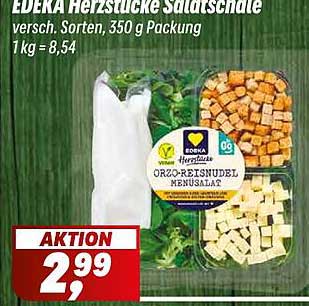 EDEKA Herzstücke Salatschaale versch. Sorten, 350 g Packung 1 kg = 8,54