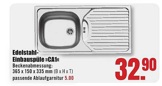 Edelstahl-Einbauspüle »CA1«