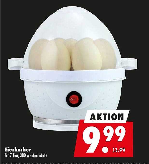 Eierkocher für 7 Eier, 380 W (ohne Inhalt)