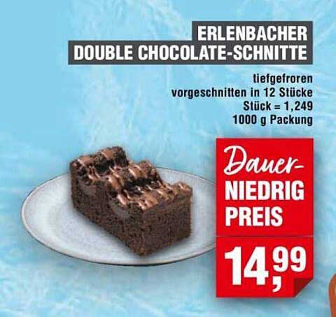 ERLENBACHER DOUBLE CHOCOLATE-SCHNITTE