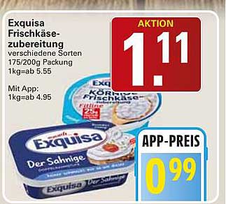 Exquisa Frischkäsezubereitung verschiedene Sorten 175/200g Packung