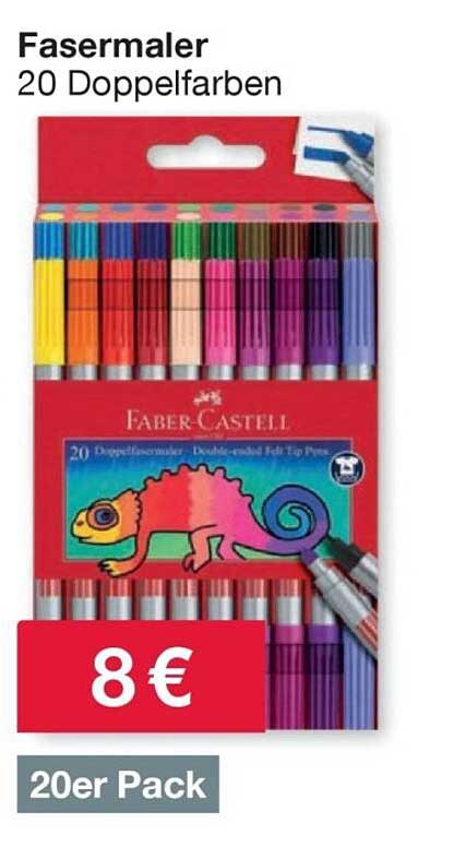 Fasermaler 20 Doppelfarben