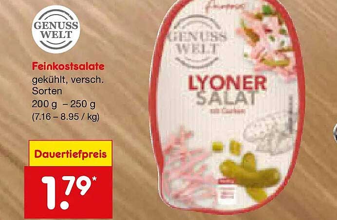 Feinkostsalate gekühlt, versch. Sorten