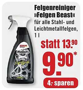 Felgenreiniger „Felgen Beast“ für alle Stahl- und Leichtmetallfelgen, 1 l