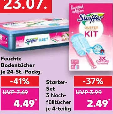 Feuchte Bodentücher je 24-St.-Packg. Starter-Set 3 Nachfülltücher je 4-teilig