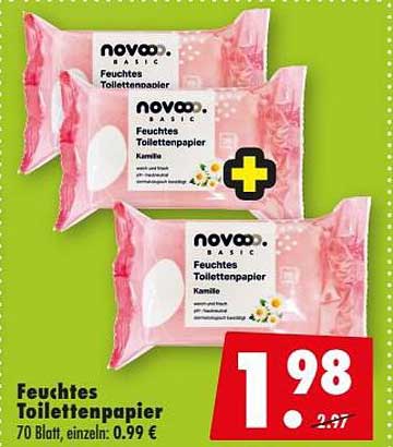 Feuchtes Toilettenpapier