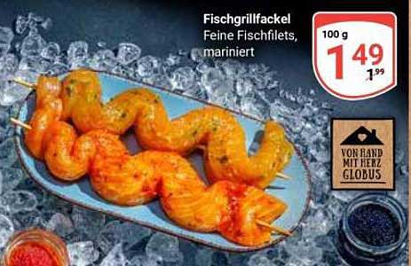 Fischgrillfackel Feine Fischfilets, mariniert