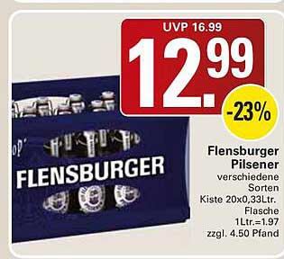 FLENSBURGER Pilsener verschiedene Sorten