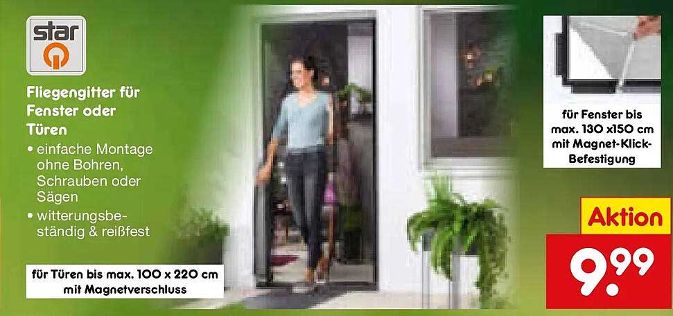 Fliegengitter für Fenster oder Türen