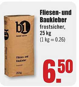 Fliesen-und Baukleber frostsicher, 25 kg