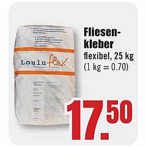 Fliesenkleber flexibel, 25 kg (1 kg = 0.70)