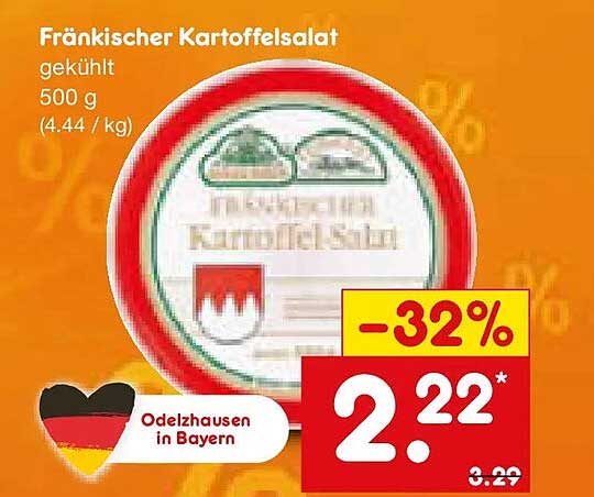 Fränkischer Kartoffelsalat gekühlt 500 g (4.44 / kg)