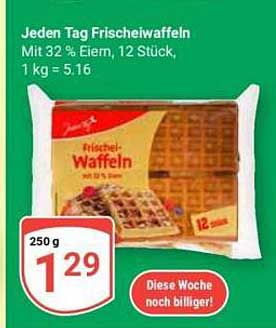 Frische Waffeln mit 32 % Eiern, 12 Stück, 1 kg = 5,16