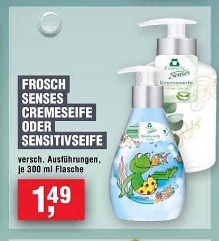 FROSCH SENSES CREMESEIFE ODER SENSITIVSEIFE versch. Ausführungen, je 300 ml Flasche