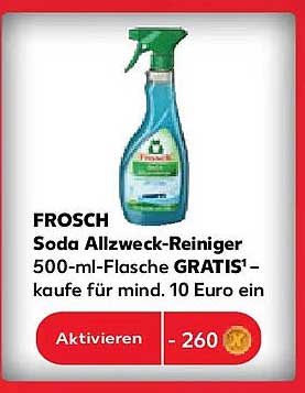 FROSCH Soda Allzweck-Reiniger 500-ml-Flasche GRATIS¹ – kaufe für mind. 10 Euro ein