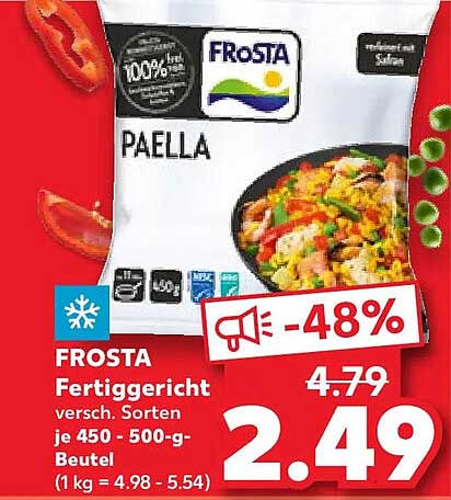 FROSTA Fertiggericht versch. Sorten je 450 - 500-g-Beutel