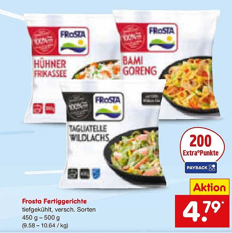 Frosta Fertiggerichte tiefgekühlt, versch. Sorten 450 g – 500 g