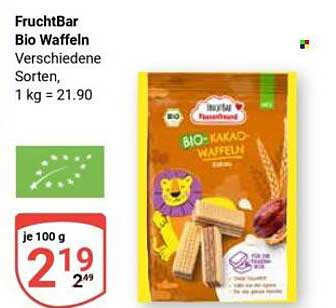 FruchtBar Bio Waffeln Verschiedene Sorten, 1 kg = 21.90