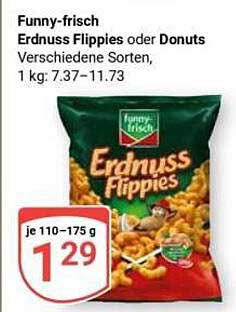 Funny-frisch Erdnuss Flippies oder Donuts Verschiedene Sorten, 1 kg: 7.37–11.73