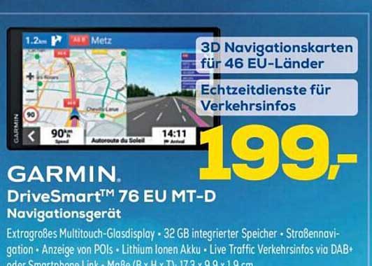 GARMIN DriveSmart™ 76 EU MT-D Navigationsgerät