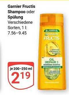 Garnier Fructis Shampoo oder Spülung Verschiedene Sorten, 1 l: 7.56–9.45