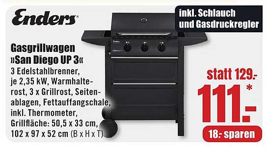 Gasgrillwagen »San Diego IP 3«