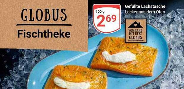 Gefüllte Lachstasche Lecker aus dem Ofen